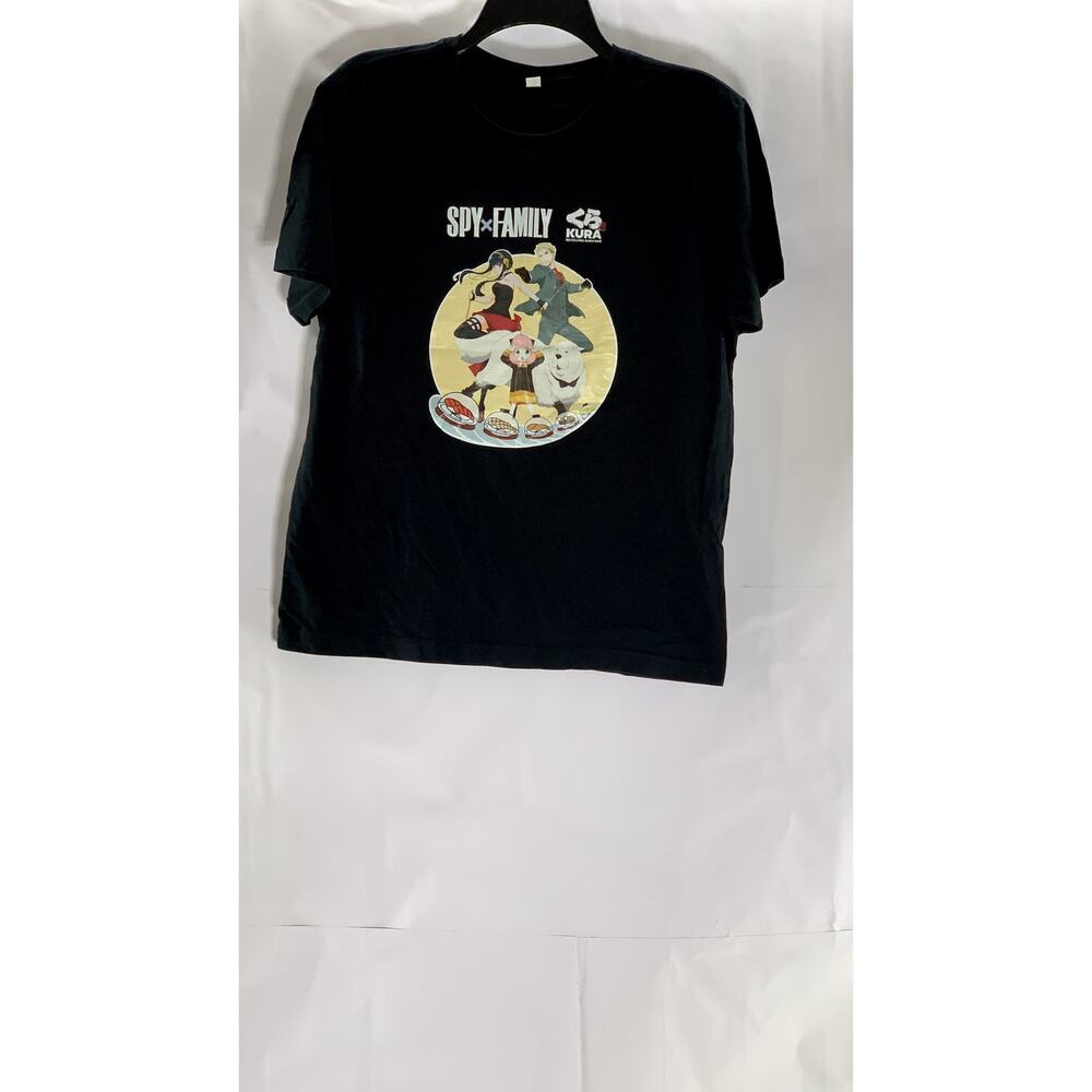SPY FAMILY X KURA SUSHI Unisex Vintage Graphic Crewneck Short Sleeve T-Shirt SZL